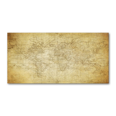 Old Map Of The World - Wrapped Canvas Print