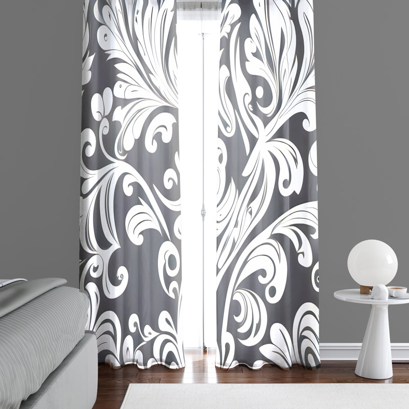 Baebel Semi Sheer Curtain Pair, 40" W x 52" L