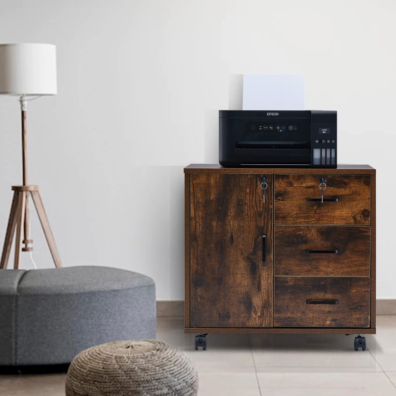 Swinford 55.5cm Wide 3 -Drawer Mobile File Cabinet