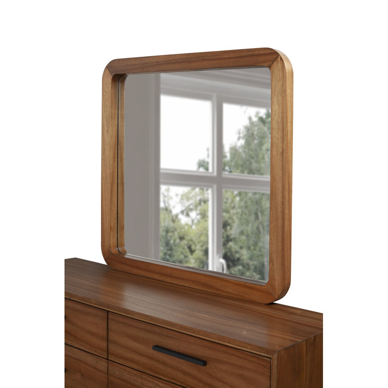 Wrightia Rectangle Mirror, Honey Maple