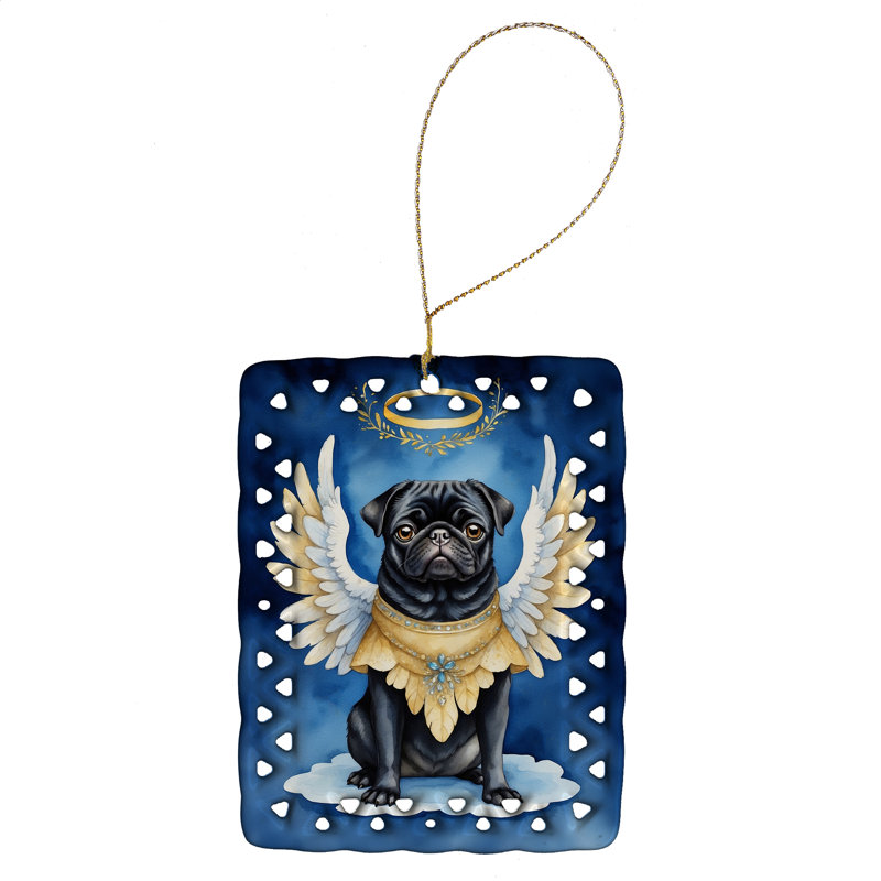 Ornement en porcelaine noire My Angel, Carlin 7063