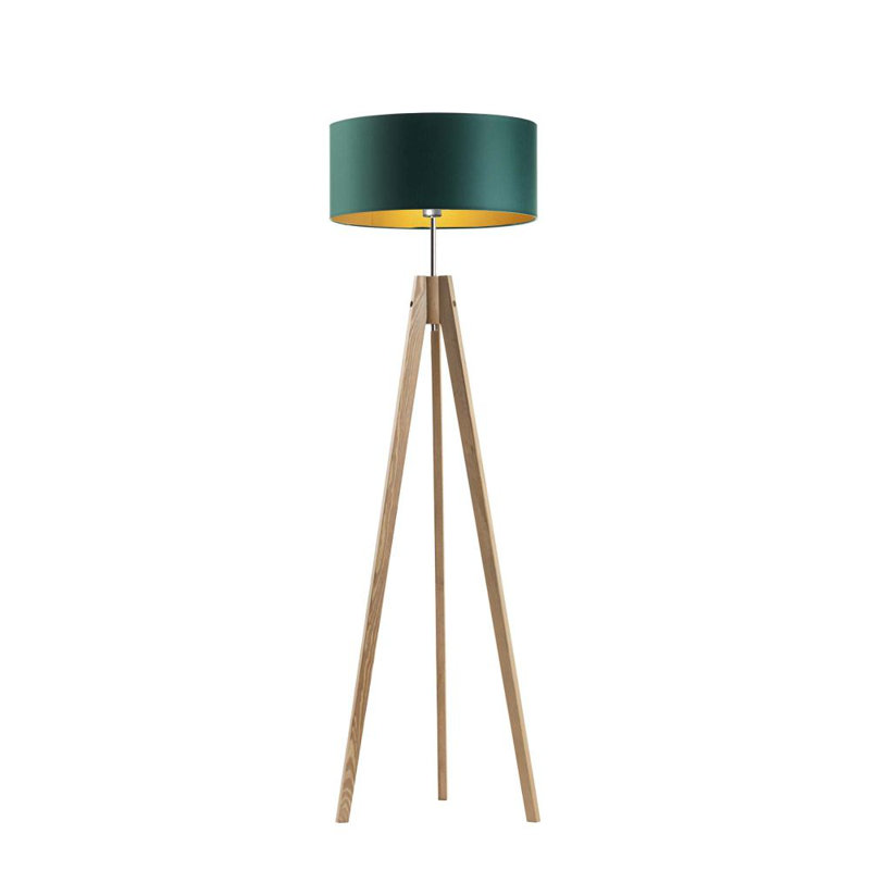 Sedalia 138cm Tripod Floor Lamp, Green, Gold