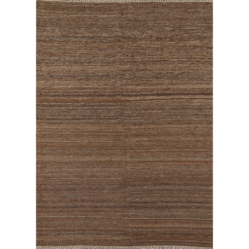 Brown Striped Kilim  Rug 5x7