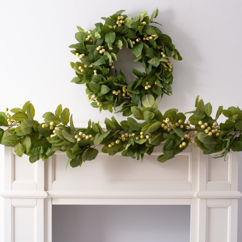 Guirlande Salal Leaf and Cream, L 6 pi