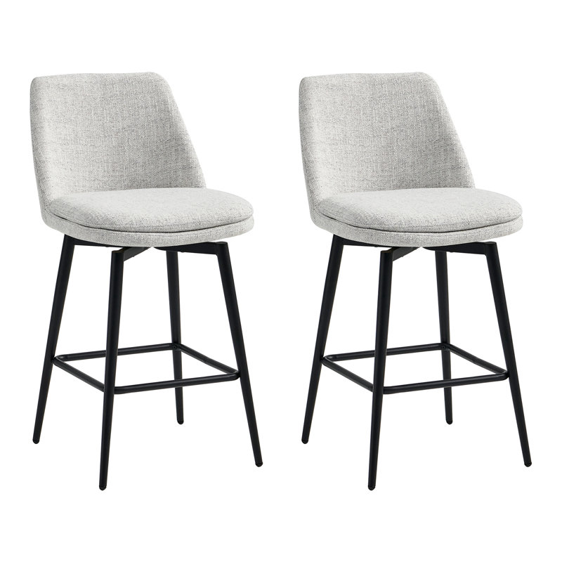 Tabouret Betzalel, Blanc (multicolore), Tabouret de comptoir (siège d'une hauteur de 27 p
