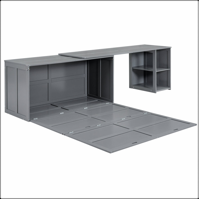 Murphy Bed with Rotable Desk Light and elegant: the perfect combination of function and aesthetics, Gray