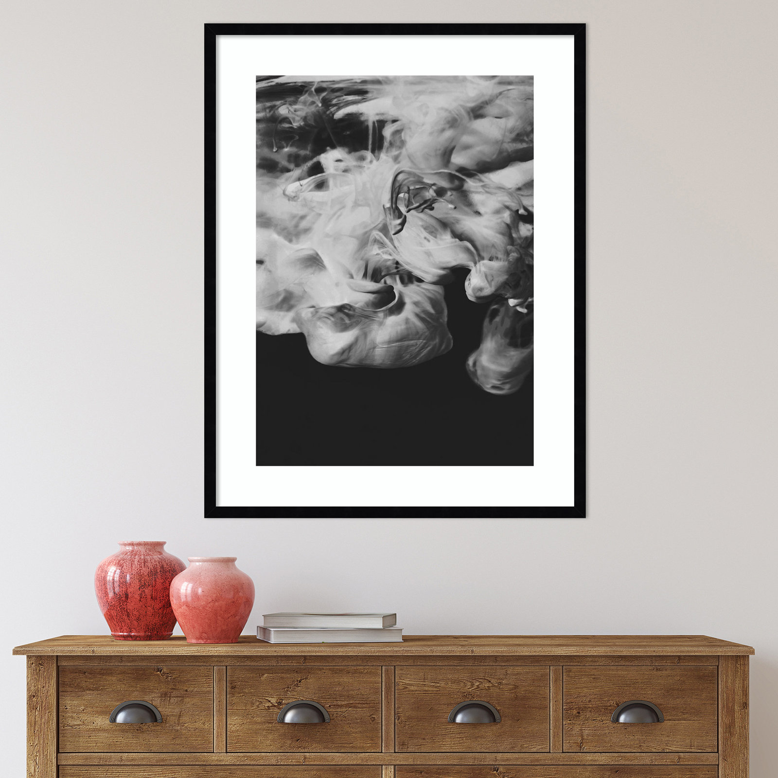 Black Ink by Fabrikken, Black Framed Paper, 42.12" H x 32.12" W x 0.88" D