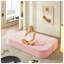 Canapé-lit de 78,7 po convertible moderne avec couverture, canapé en velours côtelé rose pour le salon-1135580154