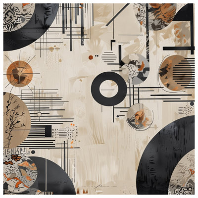 Geometric Circles Abstract Quilted Bedspread All Sizes
