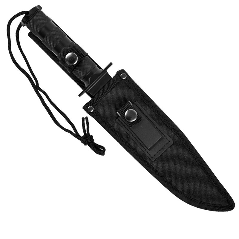 12-inch Knife Survival Kit - Stainless-Steel Fixed Blade with Serrated Back and Sheath by Whetstone