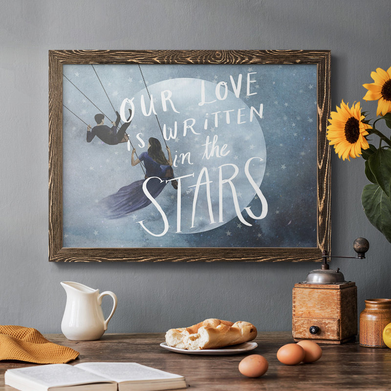 Celestial Love Collection A, H 26 po x l 38 po x P 1,5 po, Noyer