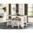 Modern Rectangular Counter Height Table With Storage Shelves, Dining Area Wood Shelved Construction,-118568053-118568052