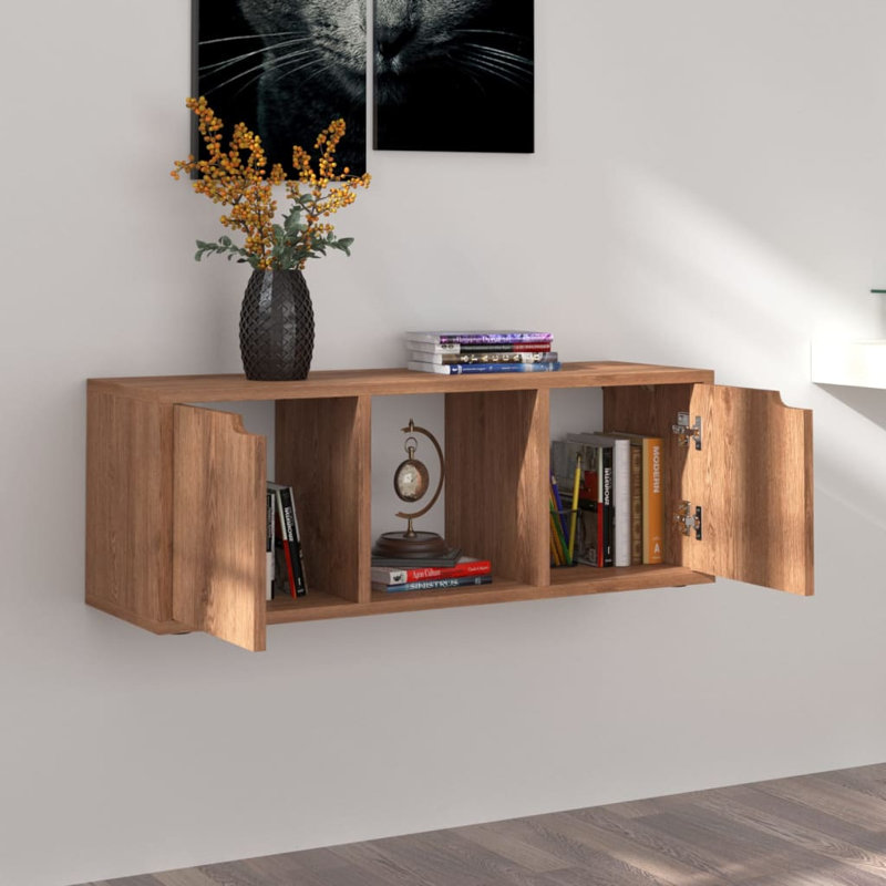 Graubert Unfinished TV Stand for TVs up to 32", Brown