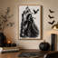 Art mural noir et blanc sur toile-1330040226