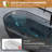 KAKUSIGA 68.9 inch translucent grey blue oval freestanding soaking bathtub for bathroom