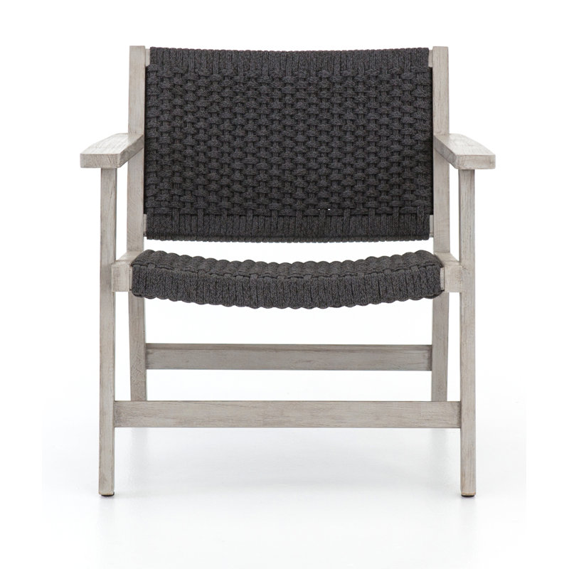Outdoor Lounge Chair, Gray/Black