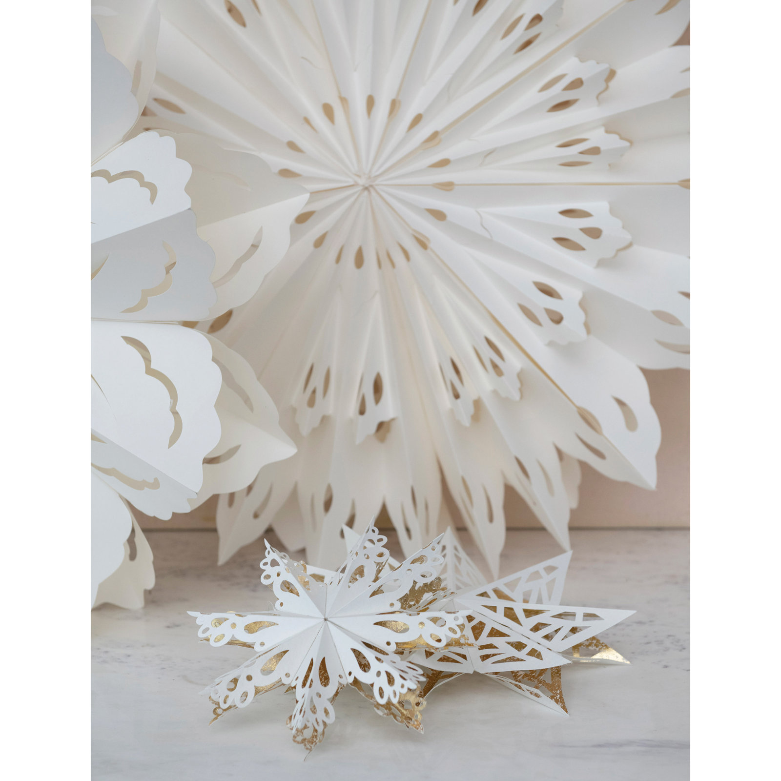 9'' Geometric Paper Holiday Shaped Ornament