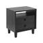 Table de chevet moderne en bois avec tablette ouverte et 2 tiroirs Mitchell-988264890