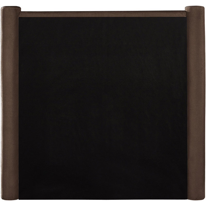 Elias Upholstered Platform Bed, Twin, Brown Velvet
