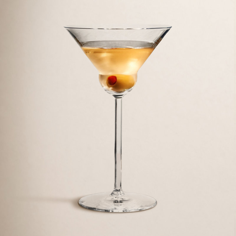 Verre à martini rétro sans plomb 6 oz.