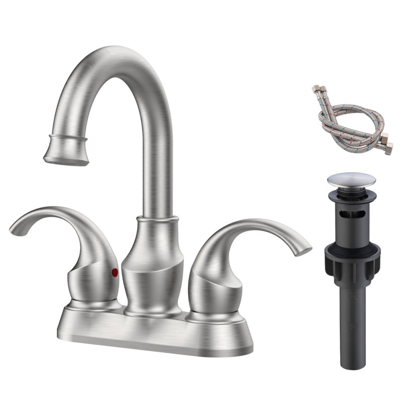 Bathroom faucet with 360 degree turn spout, Brushed Nickel