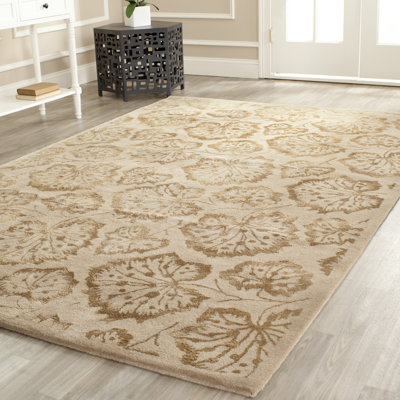 Martha Stewart Hand Tufted Viscos/Wool Floral Rug in null