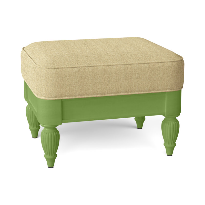 Grand View Ottoman, Greystone Finish, Beige Sugar Performance; 0863-93
