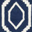 Tapis bleu foncé / ivoire en laine touffeté à la main Deedie-19273773