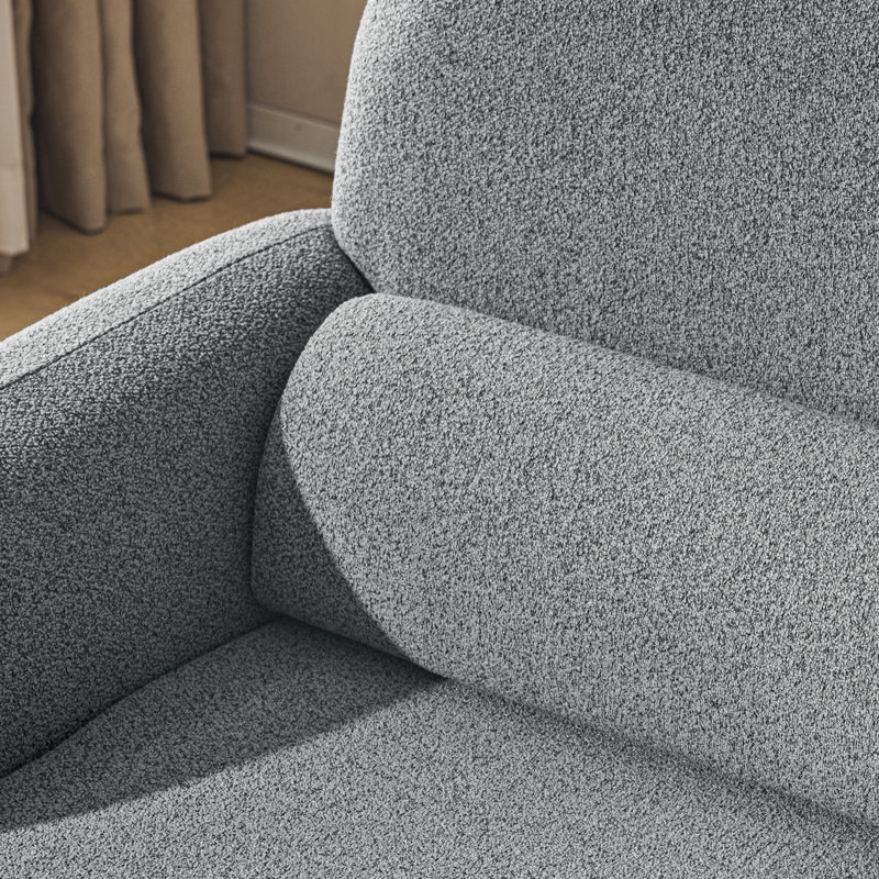 Chaise d'appoint rembourrée en chenille Morden, Gris