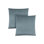 Coussins, ensemble de 2, 18 x 18 carrés, insert inclus, jet décoratif, accent, canapé, canapé, chambre à coucher, polyester bleu hypoallergénique, moderne