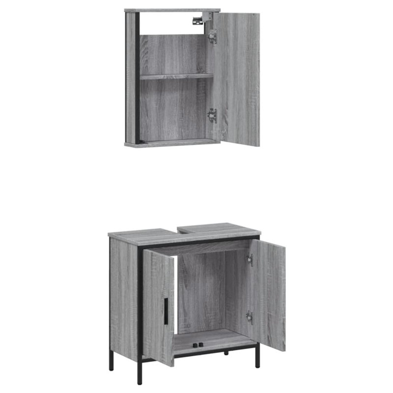Addaly Bathroom Furniture Suite, Grey Sonoma