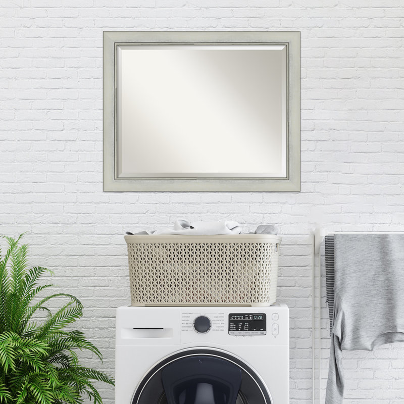 Miroir de salle de bain Kellison, Noir / argent, 26 po x 32 po