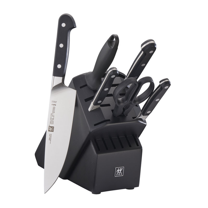 ZWILLING Pro 7-Piece Knife Block Set, Black Matte