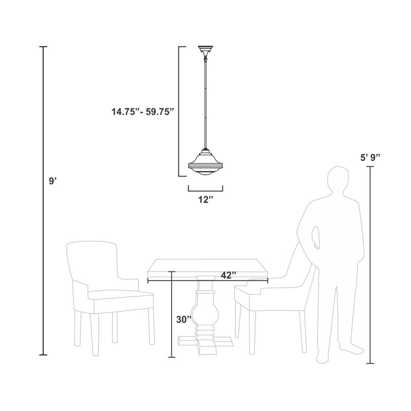 Owen 1 - Light Single Pendant, Clear Seed Glass, Satin Nickel, 11.75'' H x 12'' W x 12'' D