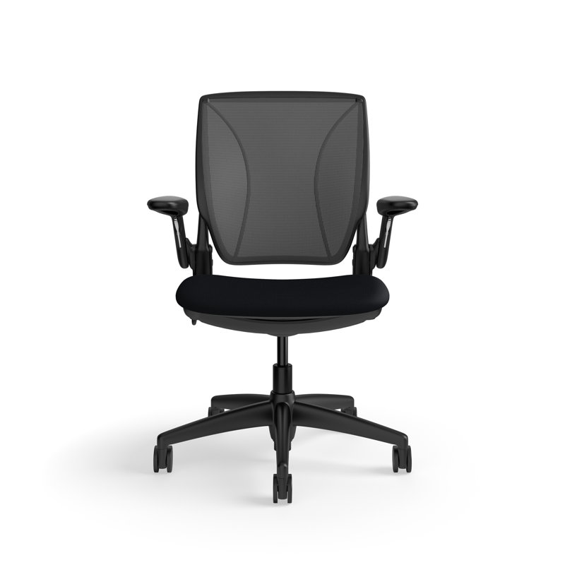 Fauteuil de travail ergonomique avec dossier Caraway World ML et siège rembourré Corde 4, Gris foncé / Noir, Noir