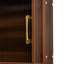 Buffet de cuisine avec 2 portes coulissantes en verre - Armoire de rangement de comptoir autoportante pour bouteilles, vin, machine à café, micro-onde Hauteur noyer
