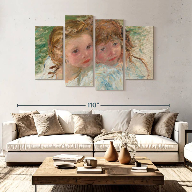 Leisha, deux petites soeurs, H 54 po x l 84 po