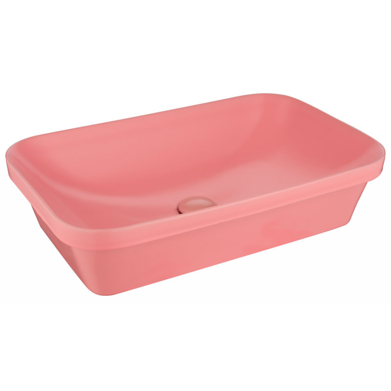 Wenty 14.5'' Chrome Rectangular Bathroom Sink