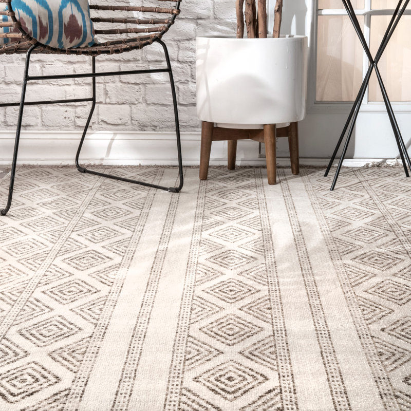 ShipstStour Striped Rug, Rectangle 3' x 5'3"
