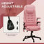 Fauteuil de bureau vibrant à 6 points avec massage chauffant, chaise de bureau de direction à haut dossier avec dossier inclinable, accoudoirs rembourrés et télécommande-333927