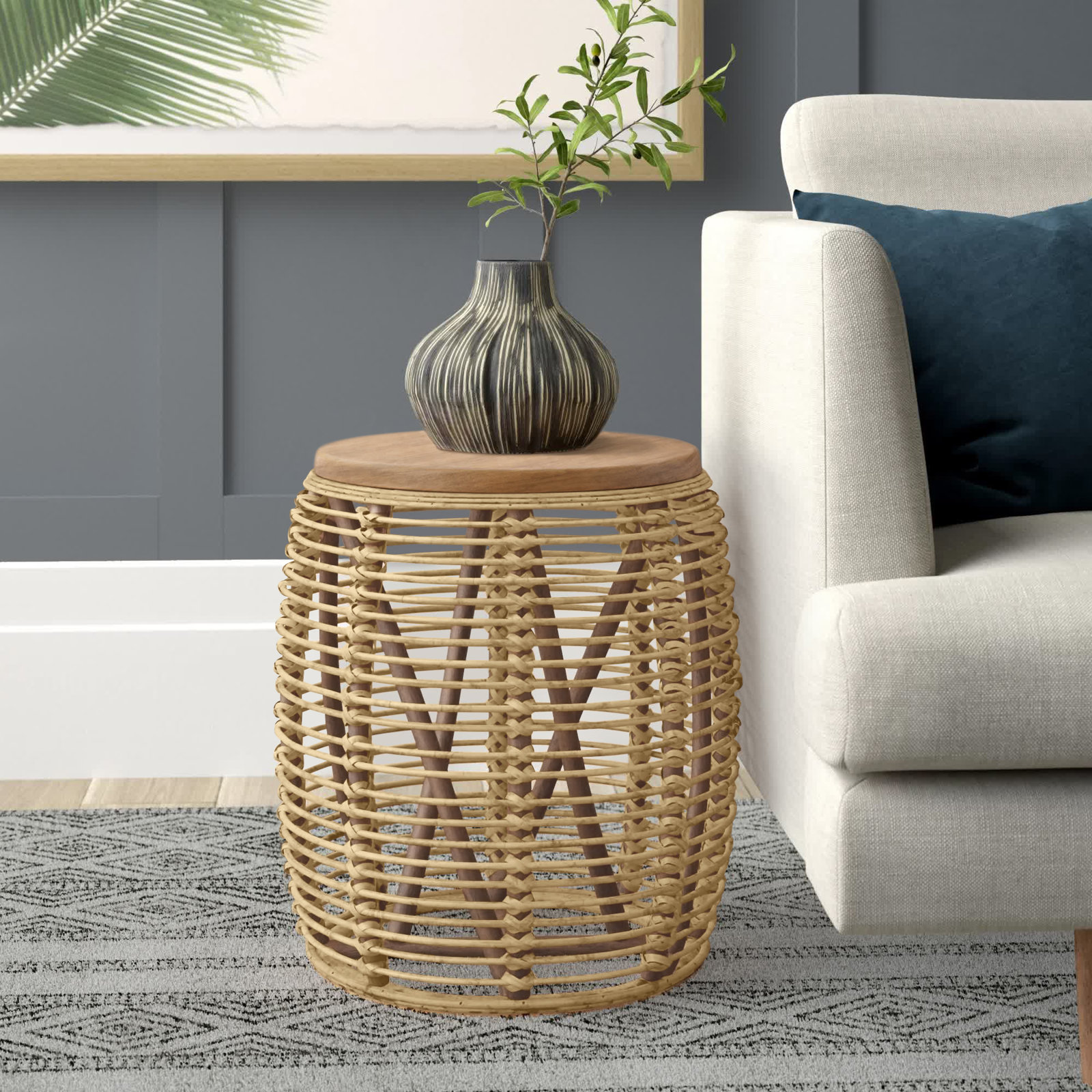 Shoshanna Solid Wood End Table, Natural