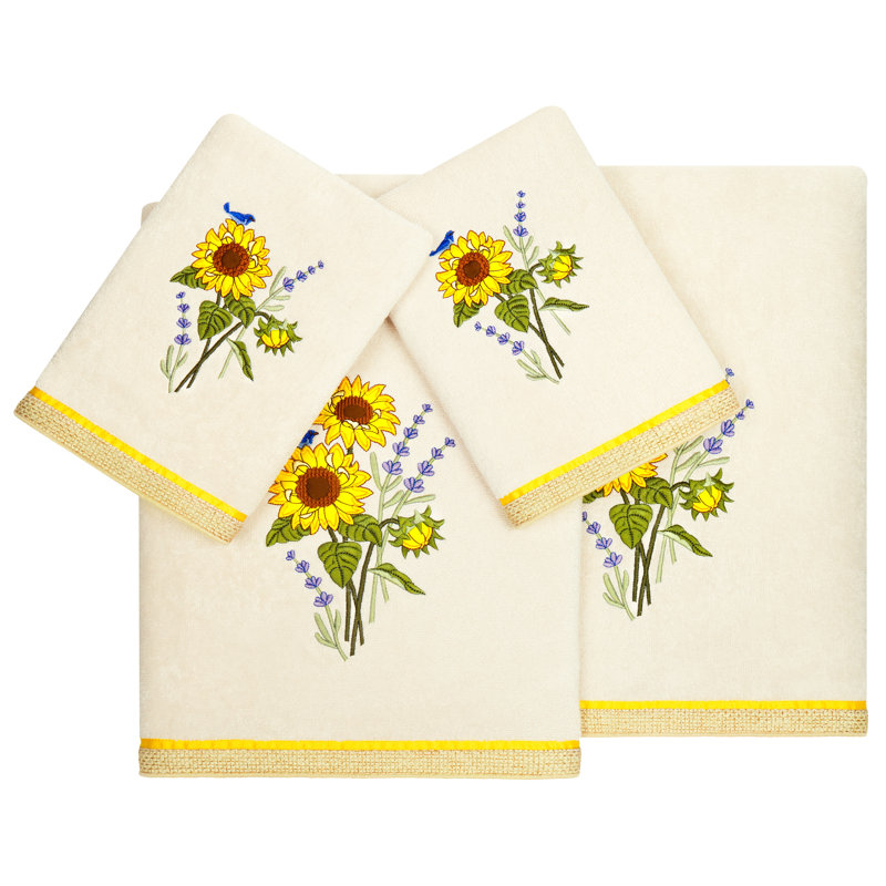 4 Piece 100% Turkish Cotton Towel Set, Beige
