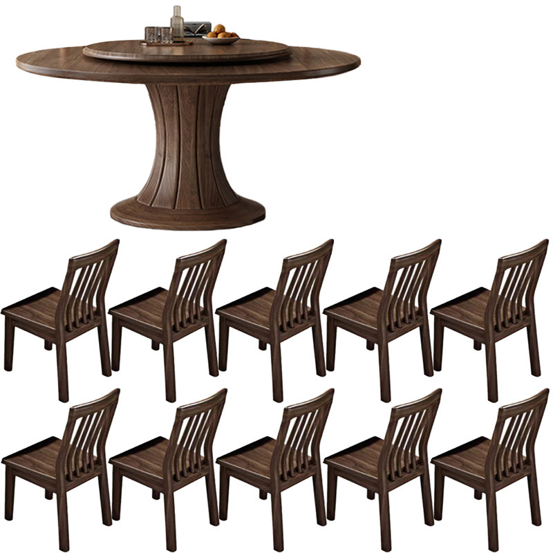 Ensemble de table de salle à manger en bois massif de style américain, H 29,9 po x L 62,9 po x l 62,9 po