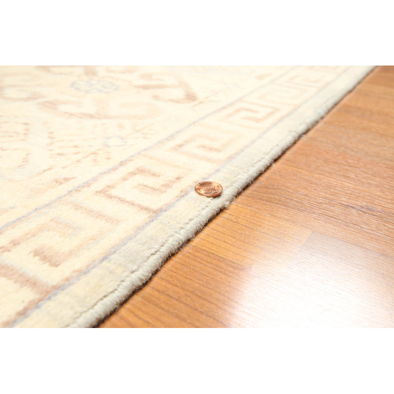 Tapis de couloir brun en laine noué à la main de conception unique 3 pi x 12 pi Evanyelin