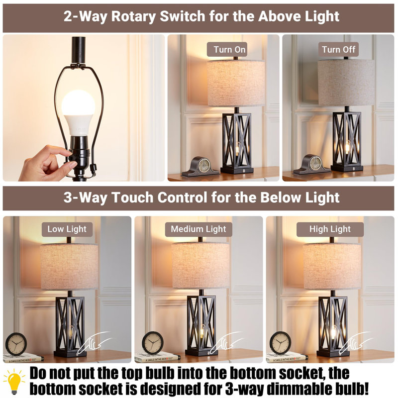 Lampe de table en métal Vahrij