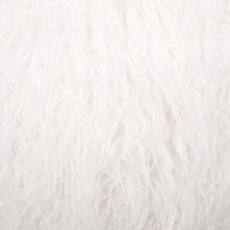Fauteuil à billes 3 po, H 25,05 po x l 35,05 po x P 35,05 po, Fausse fourrure blanche