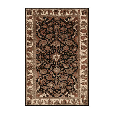 Machine Washable Persian Brown Area Rug