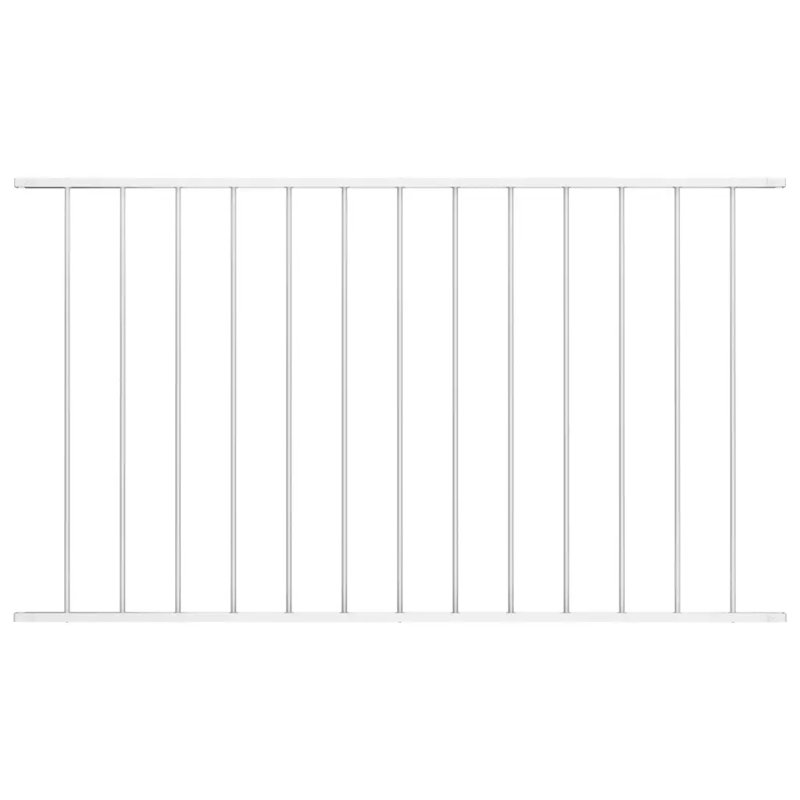 Trinton  Fence Panel Powder-coated Steel 1.7x1.25 m, White