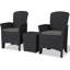 Marjo Plastic 3-Person Seating Group with Cushions-1019500969