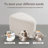 Caras Upholstered Light Sand Triangular Compression Ottoman No Assembly Required-109241977